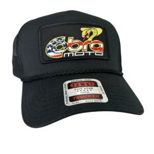 Cobra MOTO Black on Black USA patch Hat